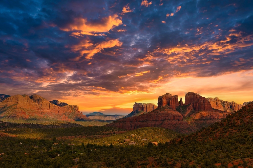 Amazing,Sunset,In,Sedona,,Az.