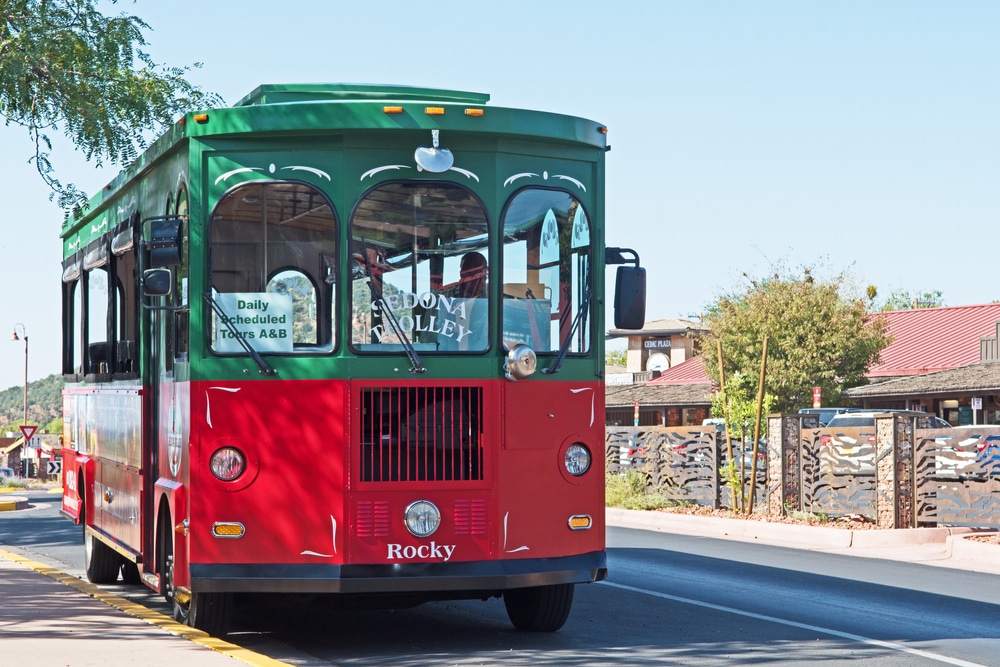 Sedona,,Arizona/usa,-,September,13,2020:,The,Sedona,Trolley,Awaits